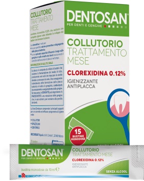 DENTOSAN COLLUTORIO MONODOSE TRATTAMENTO MENSILE 0,12% 15 BUSTINE DA 10 ML - latuafarmacia.org