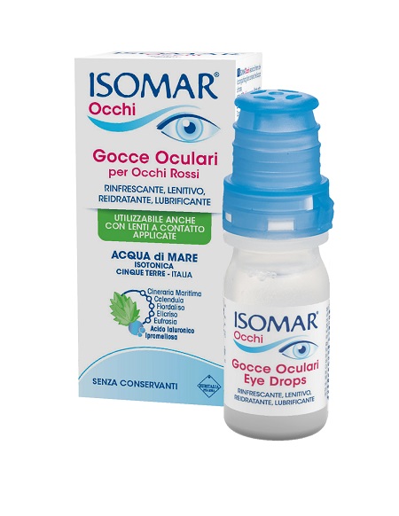 ISOMAR OCCHI GOCCE OCULARI ALL'ACIDO IALURONICO 0,20% 10 ML SENZA CONSERVANTI - latuafarmacia.org