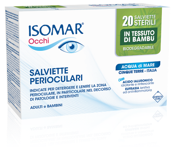 ISOMAR OCCHI SALVIETTE PERIOCULARI ADULTI E BAMBINI 20 PEZZI - latuafarmacia.org