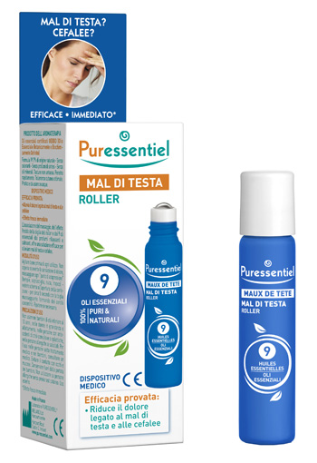 PURESSENTIEL ROLLER MAL DI TESTA AI 9 OLI ESSENZIALI 5 ML - latuafarmacia.org