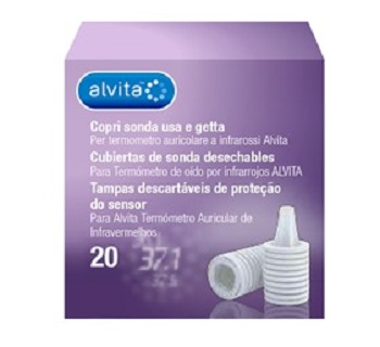 ALVITA COPRI SONDA USA E GETTA PER TERMOMETRO AD INFRAROSSI 20 PEZZI - latuafarmacia.org