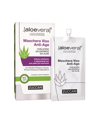 ALOEVERA2 MASCHERA VISO ANTIAGE 4 SACCHETTI 20 ML - latuafarmacia.org