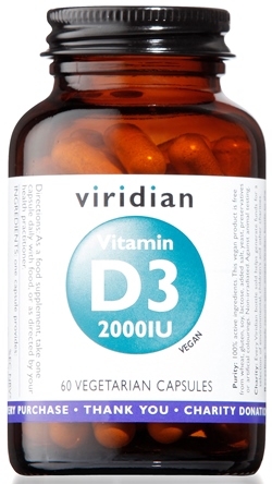 VIRIDIAN VITAMIN D3 2000IU 60CPS - latuafarmacia.org
