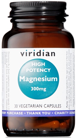 VIRIDIAN MAGNESIUM 300MG HIGH POTENCY 30 CAPSULE VIRIDIAN MAGNESIO SUPERIORE ALTA CONCENTRAZIONE - latuafarmacia.org