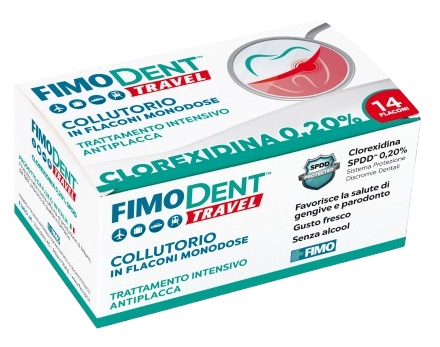 FIMODENT TRAVEL COLLUTORIO CLOREXIDINA SPDD 0,20% 14 FLACONCINI MONODOSE 10 ML - latuafarmacia.org