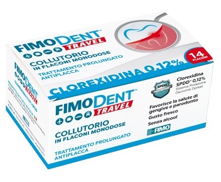 FIMODENT TRAVEL COLLUTORIO CLOREXIDINA SPDD 0,12% 14 FLACONCINI MONODOSE 10 ML - latuafarmacia.org