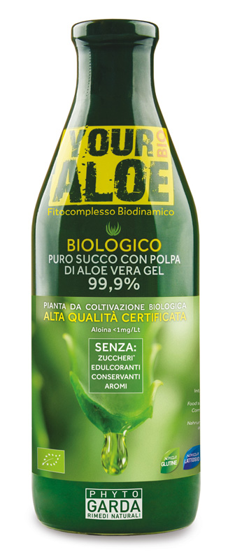 YOUR ALOE BIO PURO SUCCO CON POLPA DI ALOE VERA GEL 99,9% 1 LITRO SENZA ALOINA - latuafarmacia.org