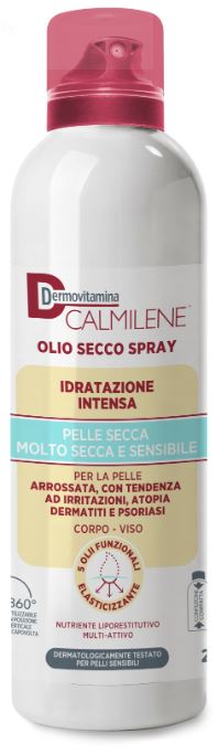 DERMOVITAMINA CALMILENE OLIO SECCO SPRAY IDRATAZIONE INTENSA PER PELLE SECCA, MOLTO SECCA E SENSIBILE 200 ML - latuafarmacia.org