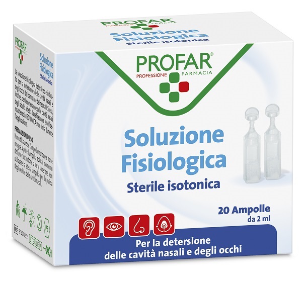 PROFAR SOLUZIONE FISIOLOGICA STERILE ISOTONICA 2 ML 20 AMPOLLE - latuafarmacia.org