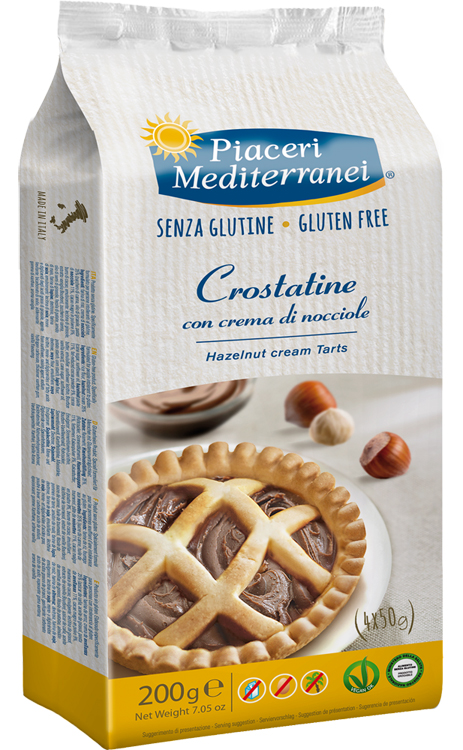 PIACERI MEDITERRANEI CROSTATINA CON CREMA DI NOCCIOLA 4 X 50 G - latuafarmacia.org