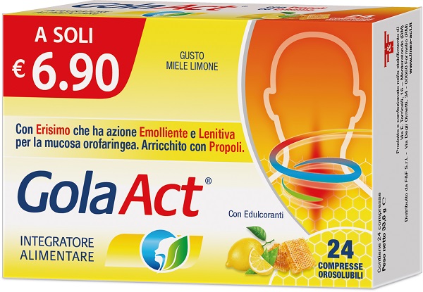 GOLA ACT MIELE E LIMONE 24 COMPRESSE OROSOLUBILI - latuafarmacia.org