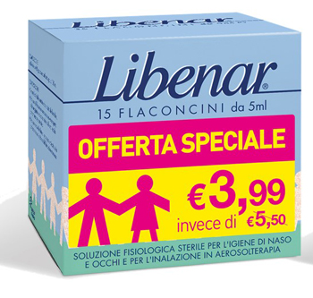 LIBENAR 15 FLACONCINI SOLUZIONE ISOTONICA 5 ML TAGLIO PREZZO - latuafarmacia.org