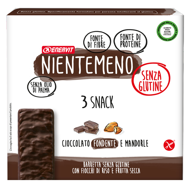 NIENTEMENO BAR FONDENTE MANDORLE 3 X 33 G - latuafarmacia.org