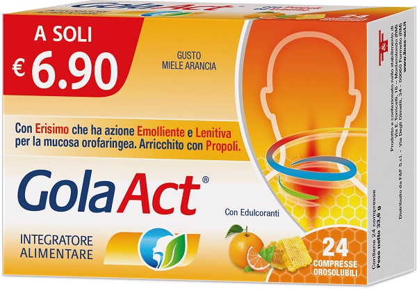 GOLA ACT MIELE ARANCIA 24 COMPRESSE OROSOLUBILI - latuafarmacia.org