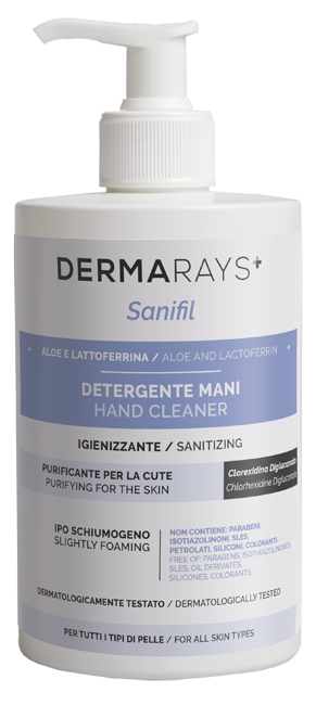 DERMARAYS SANIFIL DETERGENTE MANI IGIENIZZANTE ALOE E LATTOFERRINA 500 ML - latuafarmacia.org