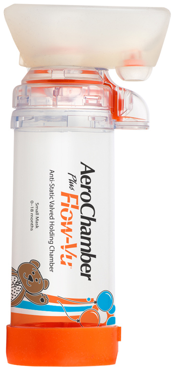 CAMERA DI TENUTA CON VALVOLA AEROCHAMBER PLUS FLOW VU PEDIATRICO SMALL 0-18 MESI - latuafarmacia.org
