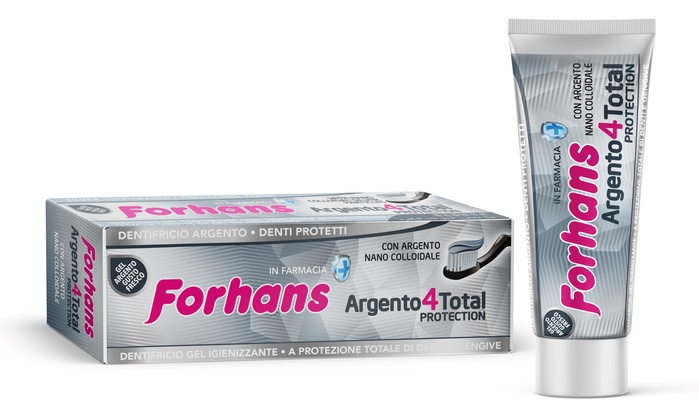 DENTIFRICIO SILVER 4 WHITE FORHANS 75 ML - latuafarmacia.org