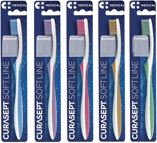 CURASEPT SPAZZOLINO SOFT MEDICAL COLORE AZZURRO - latuafarmacia.org