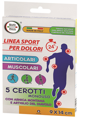CEROTTI PER DOLORI ARTICOLARI E MUSCOLARI CON ARNICA MONTANA E ARTIGLIO DEL DIAVOLO 9X14CM 5 PEZZI - latuafarmacia.org
