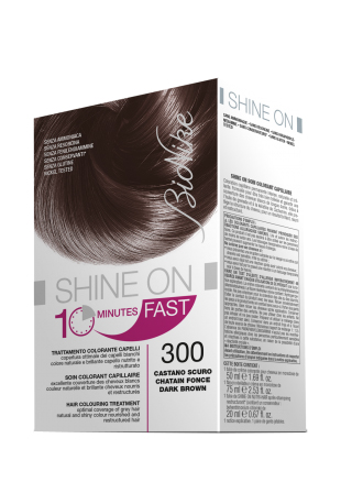 BIONIKE SHINE ON FAST TRATTAMENTO COLORANTE CAPELLI CASTANO SCURO 300 FLACONE 60 ML + TUBO 60 ML - latuafarmacia.org