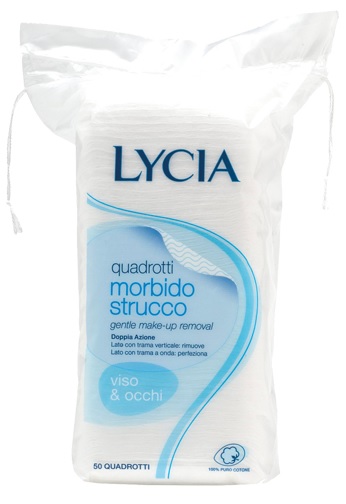 LYCIA 50 QUADROTTI COTONE STRISCIA 12 PEZZI - latuafarmacia.org