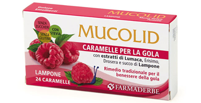MUCOLID BRONC LUMACA & LAMPONE 24 CARAMELLE - latuafarmacia.org
