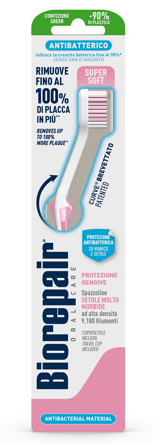 BIOREPAIR ORAL CARE ANTIBATTERICO SPAZZOLINO PIU' COMFORT PROTEZIONE GENGIVE SETOLE SUPER SOFT - latuafarmacia.org