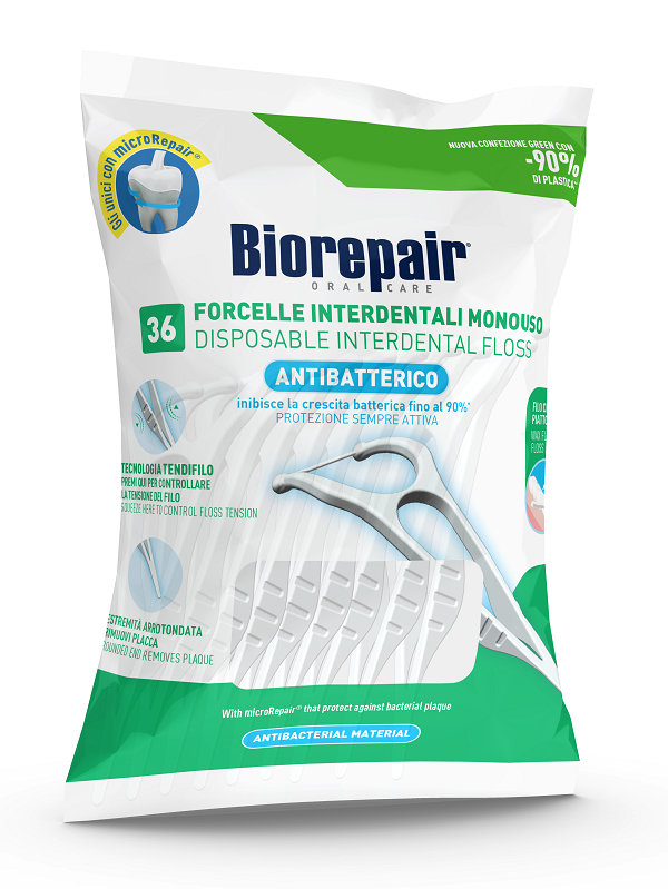 BIOREPAIR ORAL CARE ANTIBATTERICO FORCELLE INTERDENTALI MONOUSO 36 PEZZI - latuafarmacia.org