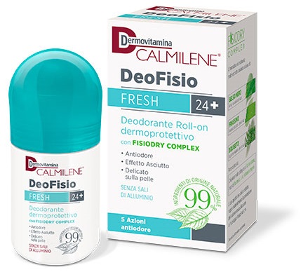 DERMOVITAMINA CALMILENE DEOFISIO FRESH 24+ DEODORANTE ROLL-ON DERMOPROTETTIVO 75 ML - latuafarmacia.org