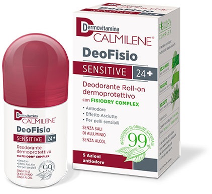 DERMOVITAMINA CALMILENE DEOFISIO SENSITIVE 24+ DEODORANTE ROLL-ON DERMOPROTETTIVO 75 ML - latuafarmacia.org