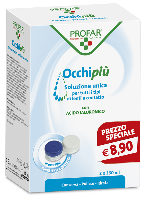 PROFAR OCCHIPIU' SOLUZIONE UNICA 2 FLACONI DA 360 ML CE - latuafarmacia.org
