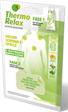 THERMO RELAX FITO GEL DOLORI SCHIENA E SPALLE FASE 2 MAXI CEROTTO GEL MULTIFUNZIONALE CON ERBE 1 PEZZO - latuafarmacia.org