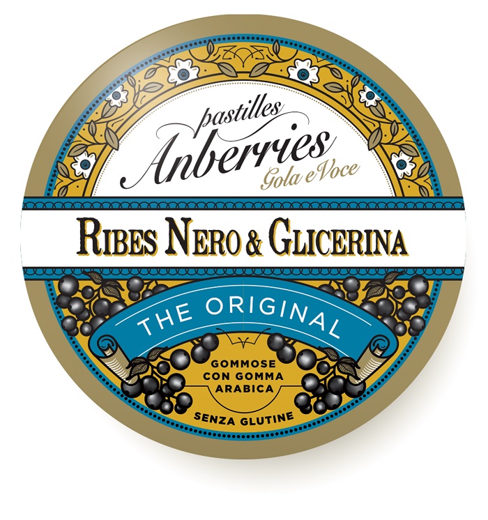 ANBERRIES CLASSICHE RIBES NERO & GLICERINA CARAMELLE 55 G - latuafarmacia.org