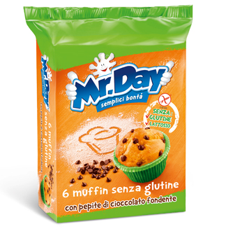 MR DAY MUFFIN SENZA GLUTINE CON PEPITE DI CIOCCOLATO FONDENTE 6 X 42 G - latuafarmacia.org