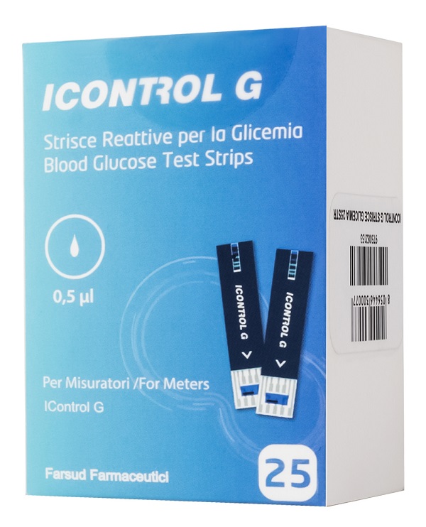 STRISCE MISURAZIONE GLICEMIA ICONTROL G 25 PEZZI - latuafarmacia.org