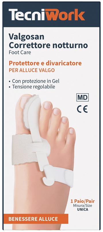 CORRETTORE NOTTURNO PER ALLUCE VALGO MISURA UNICA VALGOSAN 1 PAIO - latuafarmacia.org