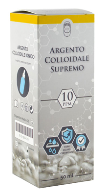 ARGENTO COLLOIDALE SUPREMO 10PPM CERTIFICATO CON CONTAGOCCE 50 ML - latuafarmacia.org