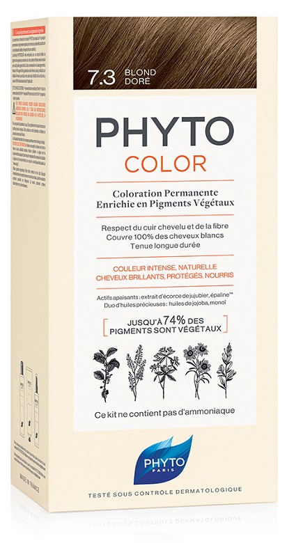 PHYTOCOLOR 7.3 BIONDO DORATO 1 LATTE + 1 CREMA + 1 MASCHERA + 1 PAIO DI GUANTI - latuafarmacia.org