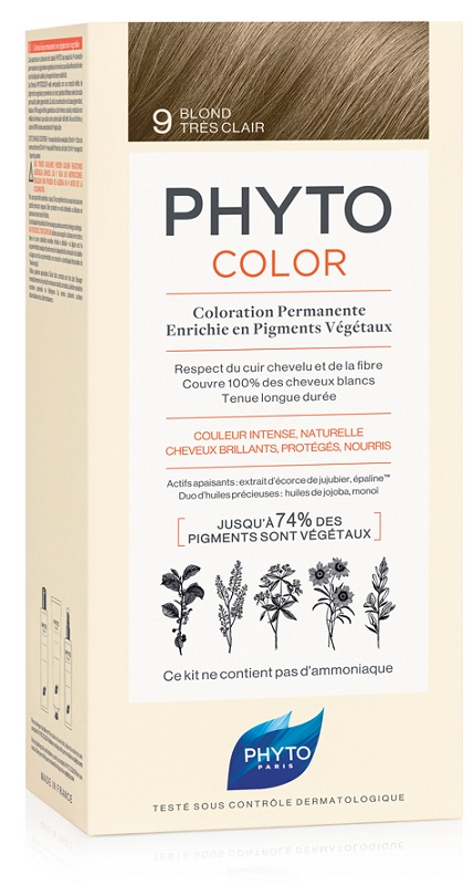 PHYTOCOLOR 9 BIONDO CHIARISS 1 LATTE + 1 CREMA + 1 MASCHERA + 1 PAIO DI GUANTI - latuafarmacia.org