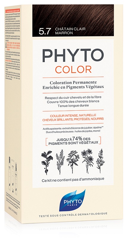 PHYTOCOLOR 5,7 CASTANO CHIARO TAB LATTE + CREMA + MASCHERA + 1 PAIO DI GUANTI - latuafarmacia.org