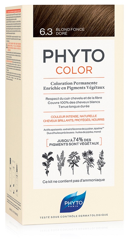 PHYTOCOLOR 6.3 BIONDO SCU DOR 1 LATTE + 1 CREMA + 1 MASCHERA + 1 PAIO DI GUANTI - latuafarmacia.org