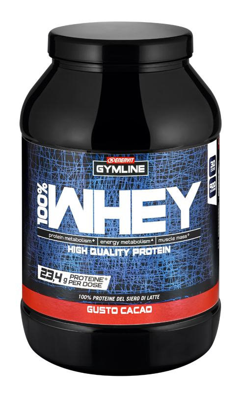 GYMLINE 100% WHEY CONCENTRATE CACAO 900 G - latuafarmacia.org