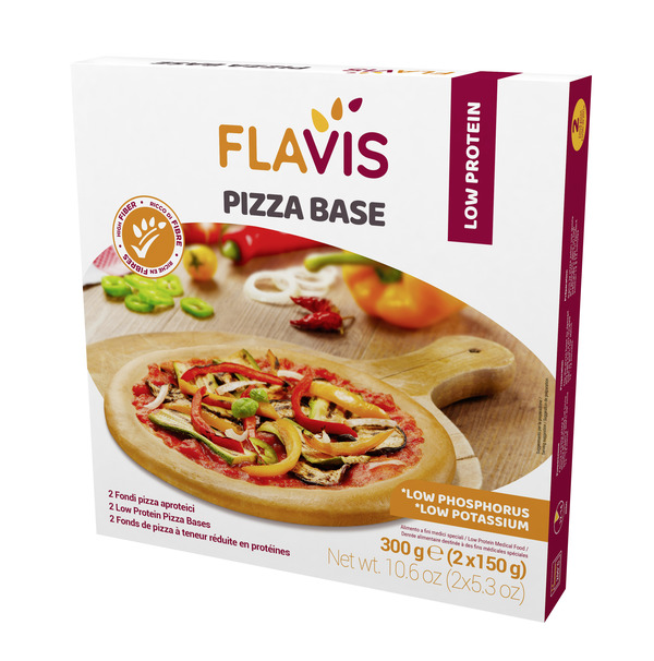 FLAVIS PIZZA BASE 2 FONDI PIZZA APROTEICI DA 150 G - latuafarmacia.org