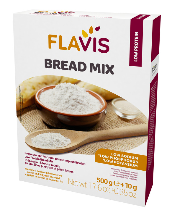 FLAVIS BREAD MIX PREPARATO PER PANE E IMPASTI LIEVITATI APROTEICI 500 G - latuafarmacia.org