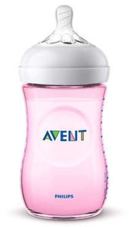 AVENT BIBERON NATURAL PP 260ML ROSA SINGLE PACK - latuafarmacia.org