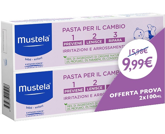 MUSTELA BIPACK PASTA CAMBIO 2 X 100 ML - latuafarmacia.org