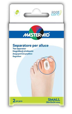 SEPARATORE DITA IN GEL MASTER-AID FOOTCARE PER ALLUCE SMALL 2 PEZZI D1 - latuafarmacia.org