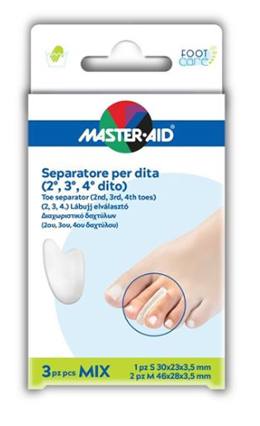 SEPARATORE DITA IN GEL MASTER-AID FOOTCARE MIX 1 SMALL + 2 MEDIUM C9 - latuafarmacia.org