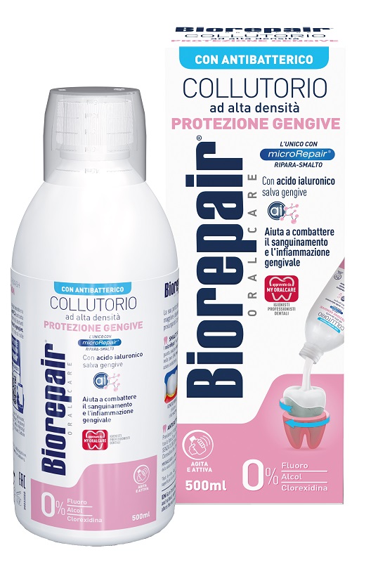 BIOREPAIR ORAL CARE COLLUTORIO ALTA INTENSITA' CON ANTIBATTERICO PROTEZIONE GENGIVE 500 ML - latuafarmacia.org