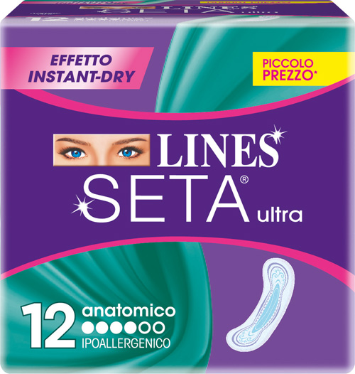 LINES SETA ULTRA ASSORBENTI ANATOMICI 12 PEZZI - latuafarmacia.org